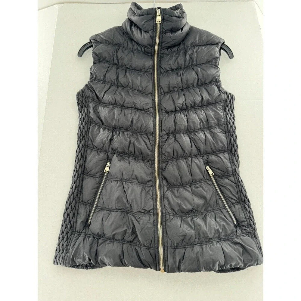 Calvin Klein Vest Sz M Black Duck Down Puffer Quilted Performance Pockets - Picture 1 of 11